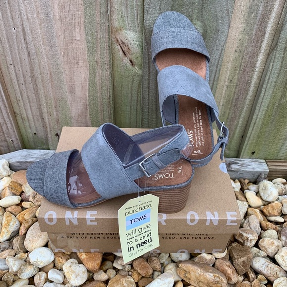 🔥Final🔥TOMS Women's Suede/Linen Poppy Sandals - Picture 4 of 8
